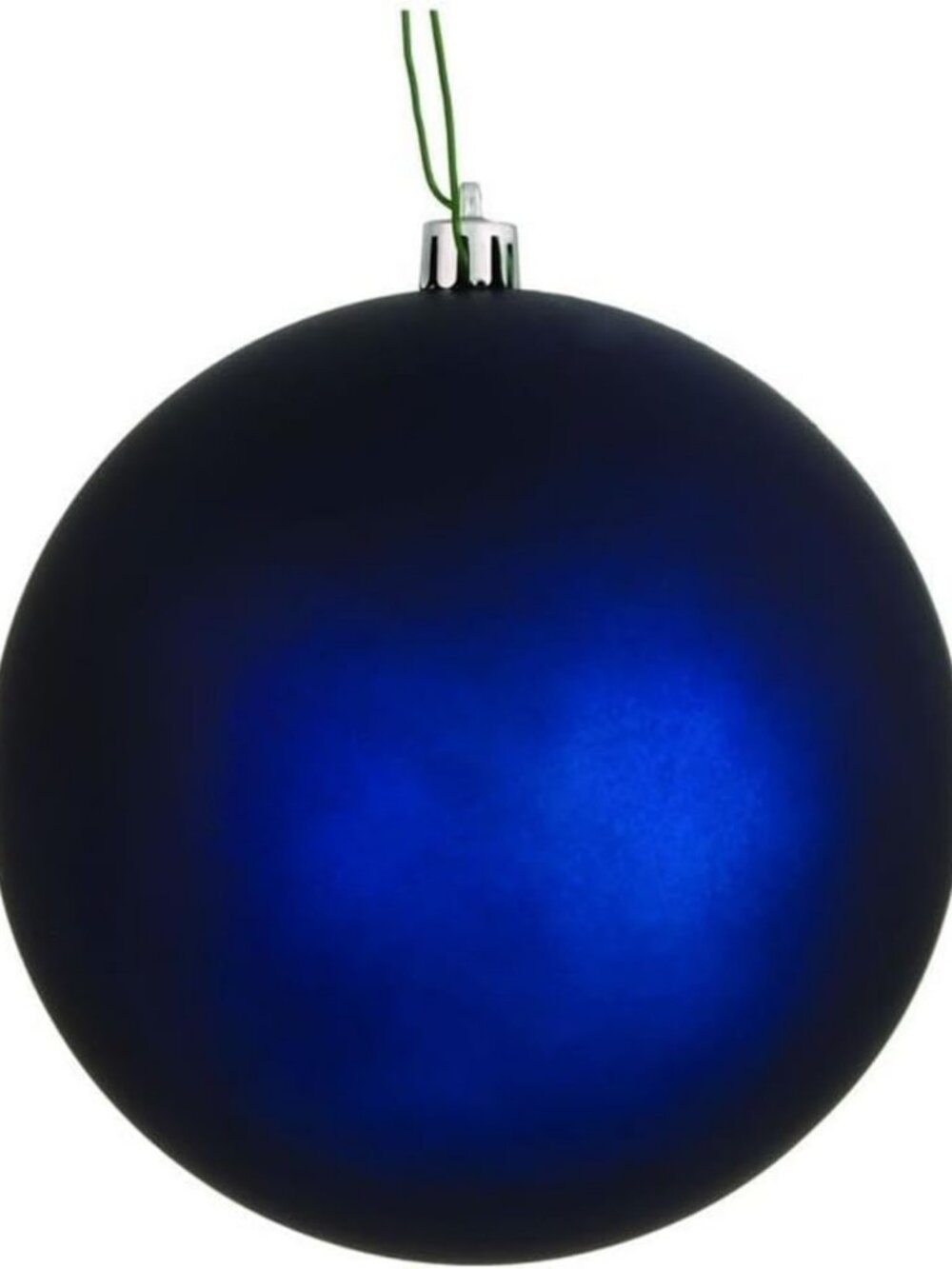 Matte Midnight Blue 3" Plastic Ball Ornaments - Set of 12 for Holiday Decor